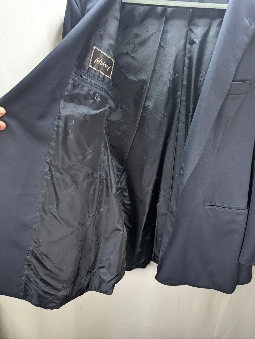 Brioni Nomentano Navy Blue Wool Blazer Sport Coat Mens US 50L Italy READ